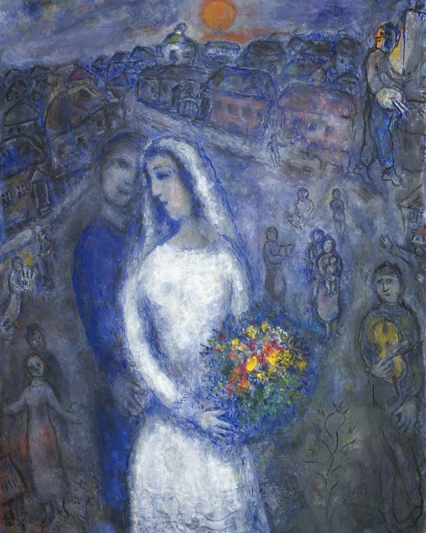 Marc Chagall, La coppia (1977), olio su tela. Collezione privata (© Siae)